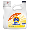 Tide Simply Free & Sensitive Liquid Laundry Detergent, Unscented, 89 loads