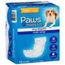 Paws Happy Life Dog Diapers, Male Wrap, Medium (15-35 Lbs)