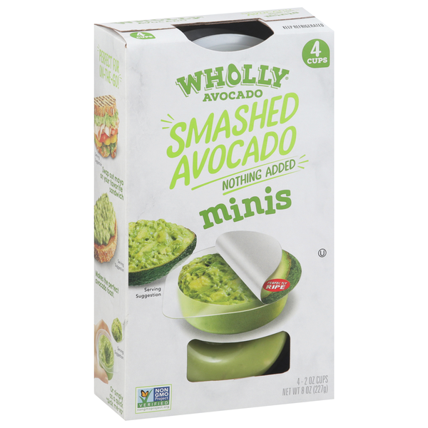 ☆avocado商品☆よろしければご購入お待ちしております♪ Wholly Avocado Smashed Avocado Minis 4 - 2 oz Cups | Hy-Vee Aisles