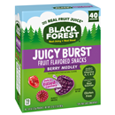 Black Forest Juicy Burst Fruit Flavored Snacks, Berry Medley, 40-0.8 oz Pouches