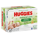 HUGGIES Natural Care Unscented Baby Wipes, Sensitive, 3 Refill Packs