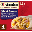 Jimmy Dean Meat Lovers Breakfast Burritos, 4 ct