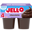 Jell-O Zero Sugar Chocolate Flavor Pudding Snack Cups