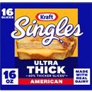 Kraft Ultra Thick American Cheese Slices, 16Ct