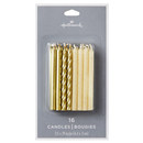 Hallmark Gold Candles 16Ct