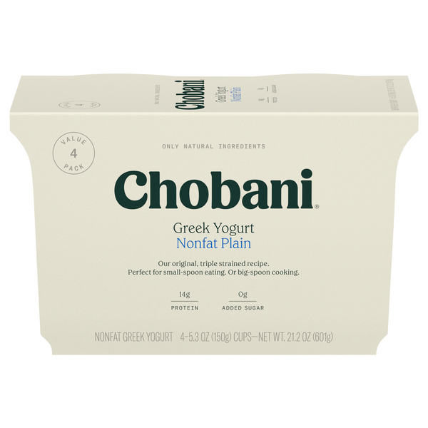 Chobani® Original Plain Non-Fat Greek Yogurt 5.3 oz. Cup