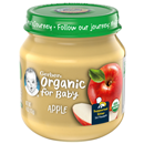 Gerber 1st Foods Organic for Baby Baby Food Apple, 4 oz Jar