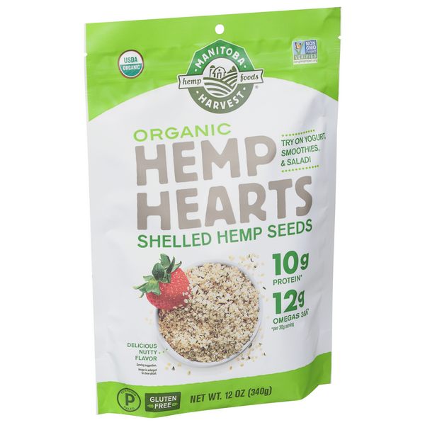 Hemp Hearts, Organic Shelled Hemp Seeds, Delicious Nutty, 12 oz (340 g)