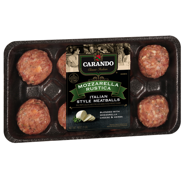 Carando Mozzarella Rustica Italian Style Meatballs | Hy-Vee Aisles ...