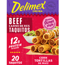 Delimex Beef Taquitos Frozen Snacks, 20Ct