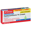 Topcare Hydrocortisone 1% Cream, Maximum Strength, Twin Pack