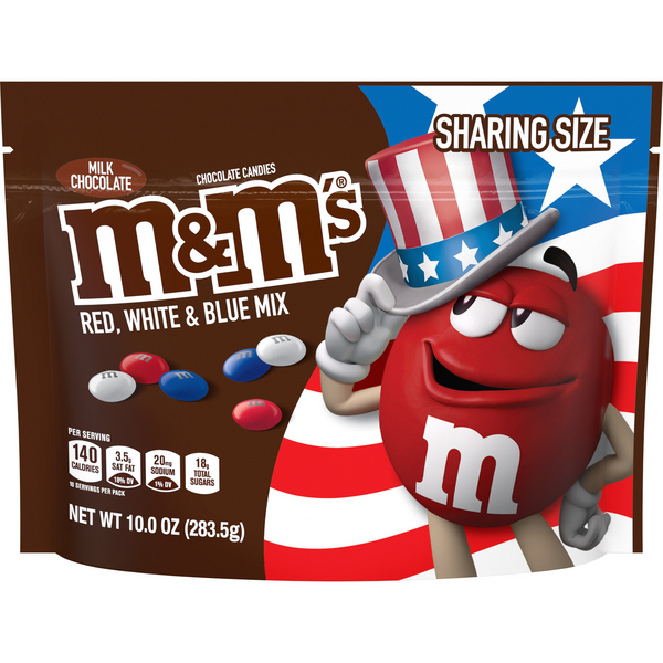 M&M'S Summer Peanut Chocolate Candy Red, White & Blue Assortment, Party  Size, 38 oz Bag