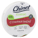 Chinet Dinner Compartment Plates Classic White