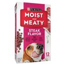 Purina Moist & Meaty Steak Flavor Dog Food 12 ct