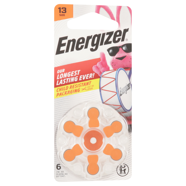 Energizer Zinc Air 13 Size Hearing Aid Batteries 6 ea | Hy-Vee