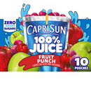 Capri Sun All Natural 100% Fruit Punch 10Pk