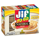 Jif To Go Natural Creamy Peanut Butter 8 Pack