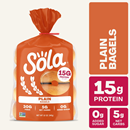 Sola Plain Bagels, Protein-Packed, No Added Sugar