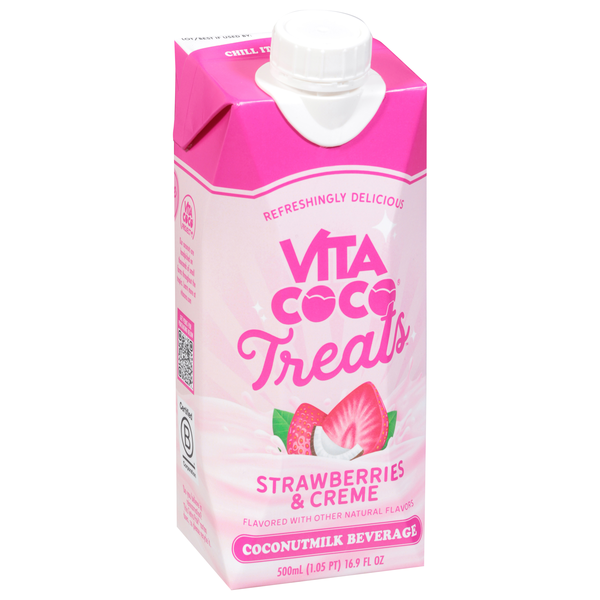 Vita Coco Treats Coconutmilk Beverage, Strawberries & Creme | Hy