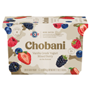 Chobani Mixed Berry On Bottom Vanilla Low-Fat Greek Yogurt 4- 5.3 Oz