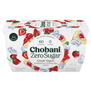 Chobani Yogurt, Zero Sugar, Strawberry Cheesecake 4-5.3 oz