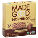 MadeGood Mornings, Chocolate Chip, Soft Baked Oat Bars, 5-1.06 oz