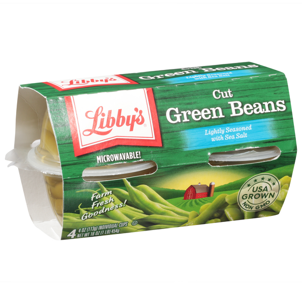 Libby's Sweet Peas, Microwavable - 4 pack, 4 oz cups