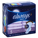Always Maxi Pads Size 5 Extra Heavy Overnight with Wings