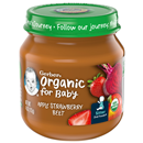 Gerber 2nd Foods Organic Apple Strawberry Beet Baby Food, 4 oz Jar