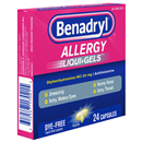 Benadryl Liqui-Gels Softgels Dye-Free Allergy