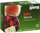 Hy-Vee Stevia Natural No Calorie Sweetener, 40Ct