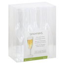 Sensations Champagne Glasses, Plastic, 6 Fluid Ounce