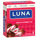 LUNA Chocolate Peppermint Stick Whole Nutrition Bar  6-1.69 oz Bars