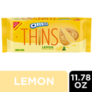 Oreo Thins Lemon Creme Sandwich Cookies, Family Size