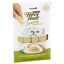 Purina Fancy Feast Savory Puree Naturals with Natural Chicken in a Demi-Glace Cat Treats 4-0.35 oz