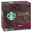 Starbucks Sumatra Dark Roast Ground Coffee K-Cups 32-0.42 oz ea