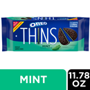 Oreo Thins Mint Creme Chocolate Sandwich Cookies, Family Size