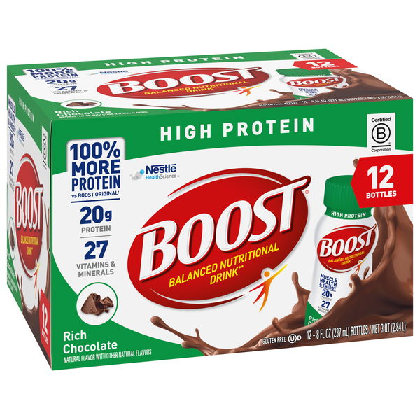 box boost The Award Box Boost High Protein Nutritional Drink Variety Pack, Chocolate, Strawberry and Vanilla, 12 Pack, 4 of Each