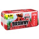 Brawny Paper Towels, Tear-A-Square, Triple Rolls, 3-Ply