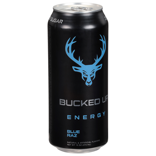 Bucked Up Blue Raz Energy Drink 16 oz | Hy-Vee Aisles Online Grocery ...