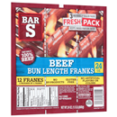 Bar S Beef Bun Length Franks, Fresh Pack, 12Ct