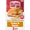 Hillshire Farm Turkey & Bacon Ciabatta Deli Sandwiches