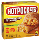 Hot Pockets Sausage Egg and Cheese, Croissant Crust, 4Ct