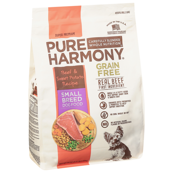 Pure Harmony Grain Free Small Breed Dog Food Beef Sweet Potato