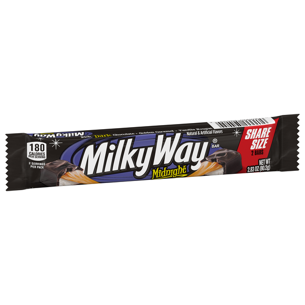 MILKY WAY Candy Midnight Dark Chocolate Bar, Share Size, 2.83 oz