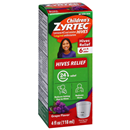 Zyrtec Children's Hives Relief, Grape Flavor, 6 Yrs & Older
