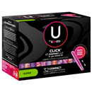 U by Kotex Click Compact Tampons, Super Absorbency, Unscented