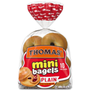 Thomas' Plain Mini Bagels, 10 count