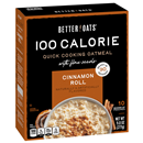 BetterOats 100 Calories Cinnamon Roll Instant Oatmeal 10 Packet