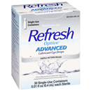 Refresh Optive Advanced Lubricant Eye Drops 30 Single Use Containers